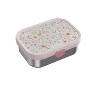 Mepal - Contenitore per il pranzo in acciaio inox Campus - Bento Box per bambini - Contenitore per il pranzo in acciaio inox per bambini con scomparti e forchetta - Meal Prep Box con chiusura a clip