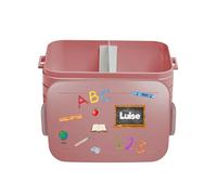 Mepal Contenitore per il pranzo Take a Break personalizzato ABC, contenitore per il pranzo con nome, divisore per l'inizio della scuola, colore rosso