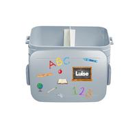 Mepal Contenitore per il pranzo Take a Break personalizzato ABC, contenitore per il pranzo con nome, divisore per l'inizio della scuola, grande, colore: azzurro