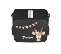 Mepal Contenitore per il pranzo Take a Break personalizzato per bambini, con inserto separatore, contenitore per il pranzo con nome, bento box separatore colorato, stampa boho midi nero