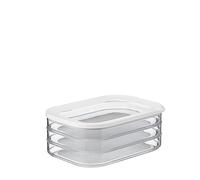 Mepal - Contenitore per Salumi Modula 3 strati - Contenitore con Coperchio per Frigorifero - Adatto per Conservare Pancetta e altri Prodotti a Base di Carne - 3x 500 ml - White