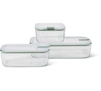 Mepal Set Contenitori per Alimenti in Vetro Easyclip, 2x1000 e 2250, Nordic Sage