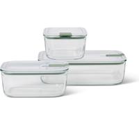 Mepal Set Contenitori per Alimenti in Vetro Easyclip, 2x700 e 1500, Nordic Sage