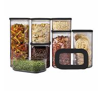 Mepal Contenitori Modula 7 pezzi - Starter Set - Ideale per la conservazione di alimenti secchi - Lavabile in lavastoviglie, plastica, nero