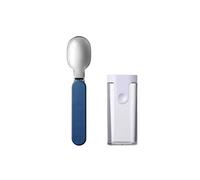 Mepal - Cucchiaio Pieghevole Ellipse - Cucchiaio Riutilizzabile da Portare con Sé - Cucchiaio Pieghevole per Yogurt - Posate da Viaggio - Custodia Inclusa - Acciaio Inossidabile - Nordic Denim