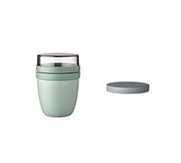 Mepal Ellipse - Pratico contenitore a bicchiere per cereali e yogurt, adatto per congelatore, microonde e lavastoviglie, colore Nordic Sage (verde salvia)