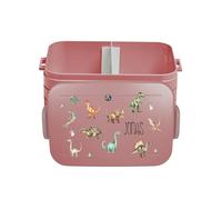 Mepal Lunch Box Take a Break Dino, contenitore per il pranzo con inserto separatore, contenitore per il pranzo con nome, separatore Bento Box con stampa colorata dinosauro rosso