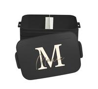 Mepal Lunch Box Take a Break Personalizzato, Contenitore per il pranzo con separatore, Lunch Box con nome, Bento Box Separatore Lettera Iniziale Large Nero