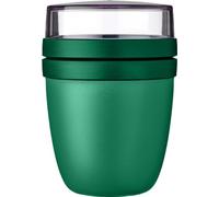 Mepal - Lunchpot Ellipse - Pratico bicchiere per yogurt e cereali - Suddivisione per yogurt e cereali - Adatto per congelatore, microonde e lavastoviglie - 500 ml + 200 ml - Vivid Green