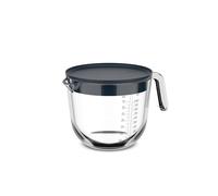 Mepal Misurino in vetro con coperchio Chef it, Scala incisa di facile lettura, Adatto al forno e al microonde (senza coperchio), Vetro di alta qualità, 1000 ml, Navy