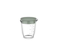 Mepal Misurino in vetro con coperchio Chef it, Scala incisa di facile lettura, Adatto al forno e al microonde (senza coperchio), Vetro di alta qualità, 500 ml, Nordic sage