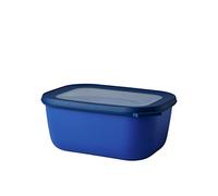 Mepal - Multi Bowl Cirqula Rectangular - Contenitori Plastica con Coperchio - Adatto come Contenitore Ermetico per Frigo, Microonde, Congelatore da Portata - Ciotole Cucina - 1500 ml - Vivid blue