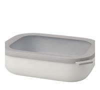 Mepal - Multi Bowl Cirqula Rectangular - Contenitori Plastica con Coperchio - Adatto come Contenitore Ermetico per Frigo, Microonde, Congelatore da Portata - Ciotole Cucina - 2000 ml - Nordic White