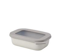 Mepal - Multi Bowl Cirqula Rectangular - Contenitori Plastica con Coperchio - Adatto come Contenitore Ermetico per Frigo, Microonde, Congelatore da Portata - Ciotole Cucina - 500 ml - Nordic White