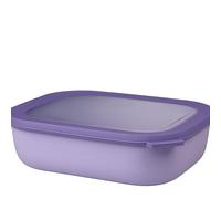 Mepal - Multi Bowl Cirqula Rectangular - Contenitori Plastica con Coperchio - Adatto come Contenitore Ermetico per Frigo, Microonde, Congelatore da Portata - Ciotole Cucina - 2000 ml - Nordic Lilac