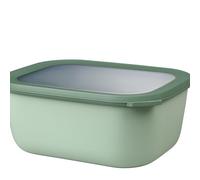 Mepal - Multi Bowl Cirqula Rectangular - Contenitori Plastica con Coperchio - Adatto come Contenitore Ermetico per Frigo, Microonde, Congelatore da Portata - Ciotole Cucina - 3000 ml - Nordic Sage