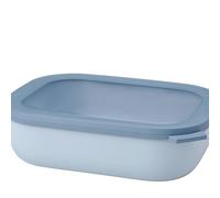 Mepal - Multi Bowl Cirqula Rectangular - Contenitori Plastica con Coperchio - Adatto come Contenitore Ermetico per Frigo, Microonde, Congelatore da Portata - Ciotole Cucina - 2000 ml - Nordic Blue