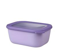 Mepal - Multi Bowl Cirqula Rectangular - Contenitori Plastica con Coperchio - Adatto come Contenitore Ermetico per Frigo, Microonde, Congelatore da Portata - Ciotole Cucina - 1500 ml - Nordic Lilac
