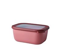 Mepal - Multi Bowl Cirqula Rectangular - Contenitori Plastica con Coperchio - Adatto come Contenitore Ermetico per Frigo, Microonde, Congelatore da Portata - Ciotole Cucina - 1500 ml - Vivid mauve