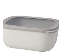 Mepal - Multi Bowl Cirqula Rectangular - Contenitori Plastica con Coperchio - Adatto come Contenitore Ermetico per Frigo, Microonde, Congelatore da Portata - Ciotole Cucina - 3000 ml - Nordic White