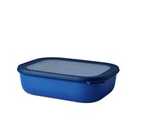 Mepal - Multi Bowl Cirqula Rectangular - Contenitori Plastica con Coperchio - Adatto come Contenitore Ermetico per Frigo, Microonde, Congelatore da Portata - Ciotole Cucina - 2000 ml - Vivid blue