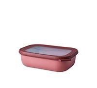 Mepal - Multi Bowl Cirqula Rectangular - Contenitori Plastica con Coperchio - Adatto come Contenitore Ermetico per Frigo, Microonde, Congelatore da Portata - Ciotole Cucina - 1000 ml - Vivid mauve