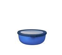 Mepal - Multi Bowl Cirqula Round - Contenitori Plastica con Coperchio - Adatto come contenitore ermetico per Frigo, microonde, Congelatore e piatti da portata - Ciotole Cucina - 1250 ml - Vivid blue