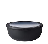 Mepal - Multi Bowl Cirqula Round - Contenitori Plastica con Coperchio - Adatto come contenitore ermetico per Frigo, microonde, Congelatore e piatti da portata - Ciotole Cucina - 2250 ml - Nordic black