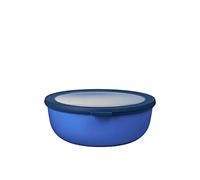 Mepal - Multi Bowl Cirqula Round - Contenitori Plastica con Coperchio - Adatto come contenitore ermetico per Frigo, microonde, Congelatore e piatti da portata - Ciotole Cucina - 2250 ml - Vivid blue
