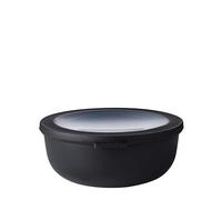 Mepal - Multi Bowl Cirqula Round - Contenitori Plastica con Coperchio - Adatto come contenitore ermetico per Frigo, microonde, Congelatore e piatti da portata - Ciotole Cucina - 1250 ml - Nordic Black