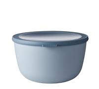 Mepal - Multi Bowl Cirqula Round - Contenitori Plastica con Coperchio - Adatto come contenitore ermetico per Frigo, microonde, Congelatore e piatti da portata - Ciotole Cucina - 3000 ml - Nordic Blue