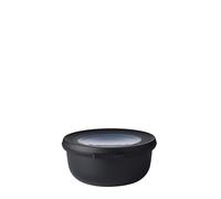 Mepal - Multi Bowl Cirqula Round - Contenitori Plastica con Coperchio - Adatto come contenitore ermetico per Frigo, microonde, Congelatore e piatti da portata - Ciotole Cucina - 350 ml - Nordic black