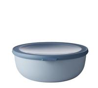 Mepal - Multi Bowl Cirqula Round - Contenitori Plastica con Coperchio - Adatto come contenitore ermetico per Frigo, microonde, Congelatore e piatti da portata - Ciotole Cucina - 2250 ml - Nordic Blue