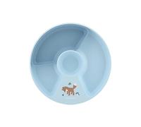 Mepal - Piatto Diviso Mio Little Dutch - Bordi alti per facilitare la raccolta - Base antiscivolo - Comprensivo di scomparto rimovibile per 2, 3, 4 sezioni - Lavabile in microonde - Forest Friends