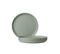 Mepal - Piatto Frutta 4 Pezzi Silueta - Lavabile in lavastoviglie e microonde - Piatti di plastica - Piatti da Cena - Servizio - 23 cm - Nordic sage