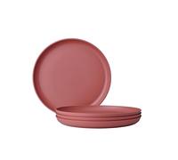 Mepal - Piatto Frutta 4 Pezzi Silueta - Lavabile in lavastoviglie e microonde - Piatti di plastica - Piatti da Cena - Servizio - 23 cm - Vivid mauve