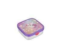 Mepal - Porta Pranzo Bento Grande Campus - Porta Pranzo per Bambini - Include 2 Scatole Bento rimovibili e Forchetta - Scatole Bento sono adatte al Microonde - 2x 200 + 1250 ml - Unicorn Glow