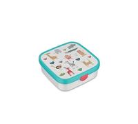 Mepal - Porta Pranzo Bento Grande Campus - Porta Pranzo per Bambini - Include 2 Scatole Bento rimovibili e Forchetta - Scatole Bento sono adatte al Microonde - 2x 200 + 1250 ml - Animal Friends