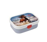 Mepal - Porta Pranzo Campus - Porta Pranzo Bento per Bambini - Porta Pranzo con Scomparto Bento e Forchetta - Con Chiusura a Clip - Senza BPA e Lavabile in Lavastoviglie - 750 ml - Wild Horse