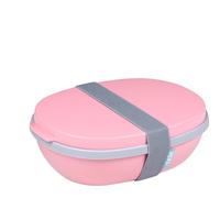 Mepal - Porta Pranzo Ellipse Duo - Lunch Box per Adulti e Insalatiera - Pratico Contenitore per un Pranzo Sano - Ideale per Panini, Insalate e Avanzi - 825 ml + 600 ml - Nordic Pink