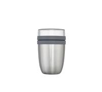 Mepal - Porta Pranzo Ermetico Ellipse - Contenitori Termici - Pratica Tazza per Yogurt e Zuppa da Portare Via - Caldo per 6-8 Ore e Freddo per 12 Ore - 500 ml - Natural Brushed