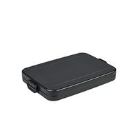 Mepal - Porta Pranzo Take A Break Piatto - Sacco per il Pranzo Ideale per la Borsa o lo Zaino del Computer - Porta Pranzo Piatto per 2 Panini o 4 Fette di Pane - 800 ml - Nordic Black