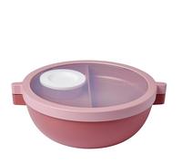 Mepal Portapranzo bento di Base Vita, Vasche rimovibili, Vaschetta e vassoio per il condimento, Bento box, Porta pranzo per insalate, 1500 ml, Vivid mauve