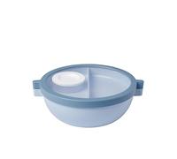 Mepal - Portapranzo bento Vita - Vasche rimovibili - Contenitore extra con coperchio, portacomdimento e vassoio - Bento box - Porta pranzo per insalate - Nordic blue