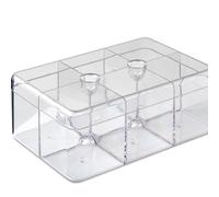 Mepal - Scatola Rettangolare per il tè Stora - Contenitore per tè con 6 Scomparti - Scatola Trasparente le Bustine di tè - Conservazione e Organizzazione della Cucina - Lavabile in Lavastoviglie