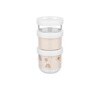 Mepal - Contenitore per snack impilabile in 3 pezzi Mio - impilabile secondo necessità - Adatto al microonde e al congelatore - A prova di perdite - Lavabile in lavastoviglie - 100 + 175 + 275 ml -