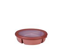 Mepal - Scodella bento bowl Cirqula - Contenitore bento box per frigo, freezer e microonde - 3 scomparti per separare gli alimenti - Contenitore per la preparazione dei pasti - Vivid mauve