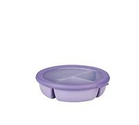Mepal - Scodella bento bowl Cirqula - Contenitore bento box per frigo, freezer e microonde - 3 scomparti per separare gli alimenti - Contenitore per la preparazione dei pasti - Vivid lilac