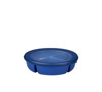 Mepal - Scodella bento bowl Cirqula - Contenitore bento box per frigo, freezer e microonde - 3 scomparti per separare gli alimenti - Contenitore per la preparazione dei pasti - Vivid blue