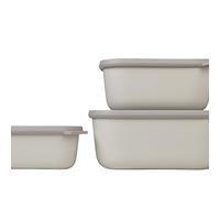 Set portapranzo Mepal Cirqula 3 pezzi rettangolari alti 750 / 1500 / 3000 ml bianco nordico